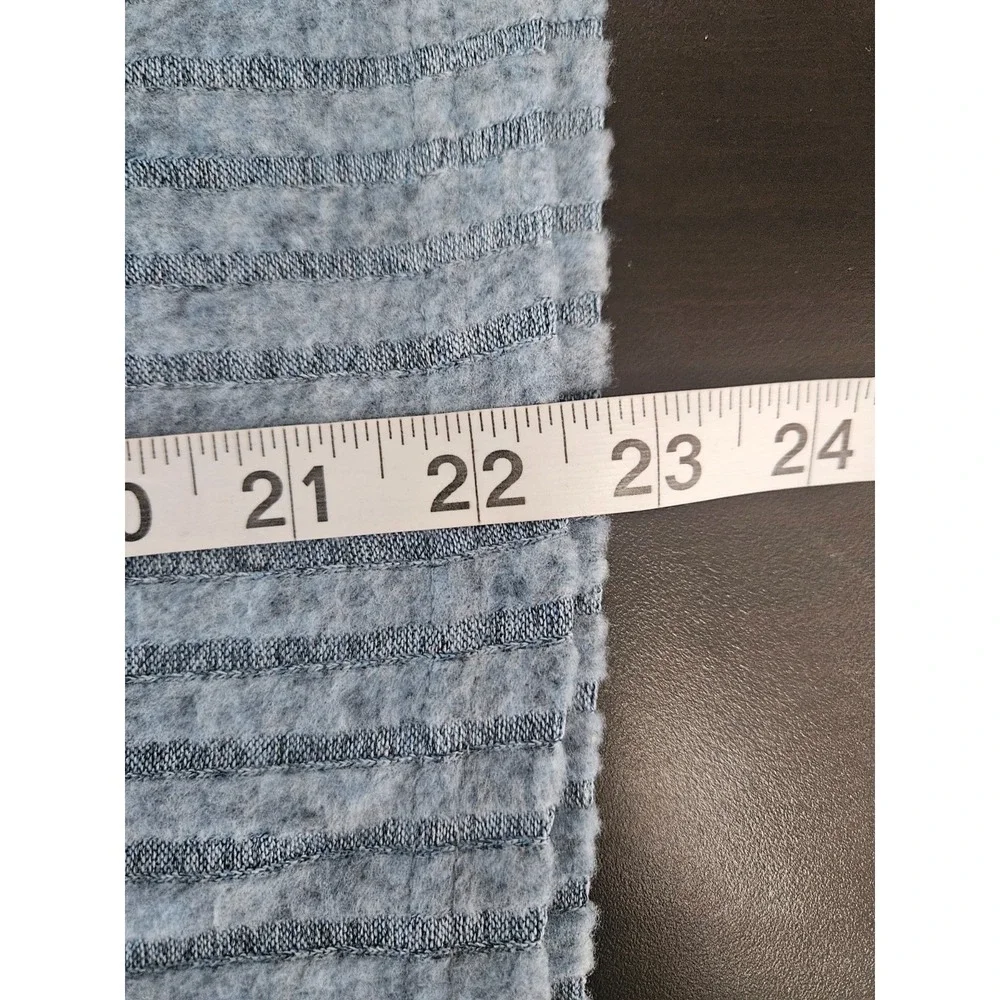 Girls 12 13 Youth 2XL Blue Rib Knit‎ Top Lace Shoulder Long Sleeve